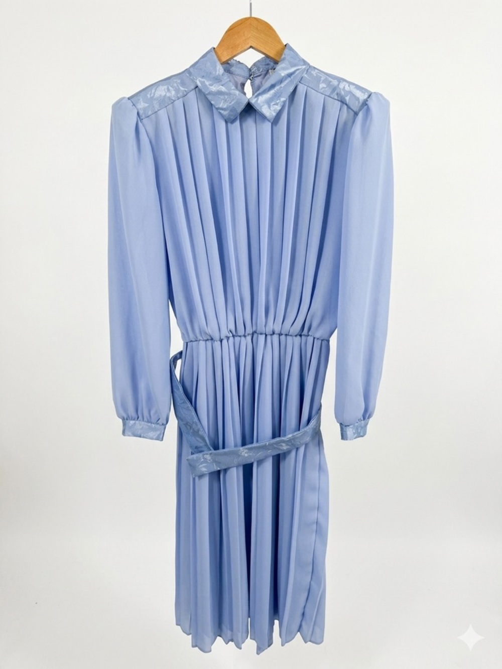 Vintage The Jones Girls periwinkle blue accordion pleated dress size 10